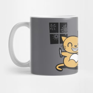 Funny Cute Kawaii Cat 2024 New Year Resolution Cat Lover Meme Mug